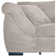ECKSOFA Beige Cord - Beige/Schwarz, KONVENTIONELL, Textil/Metall (258/168cm) - Carryhome