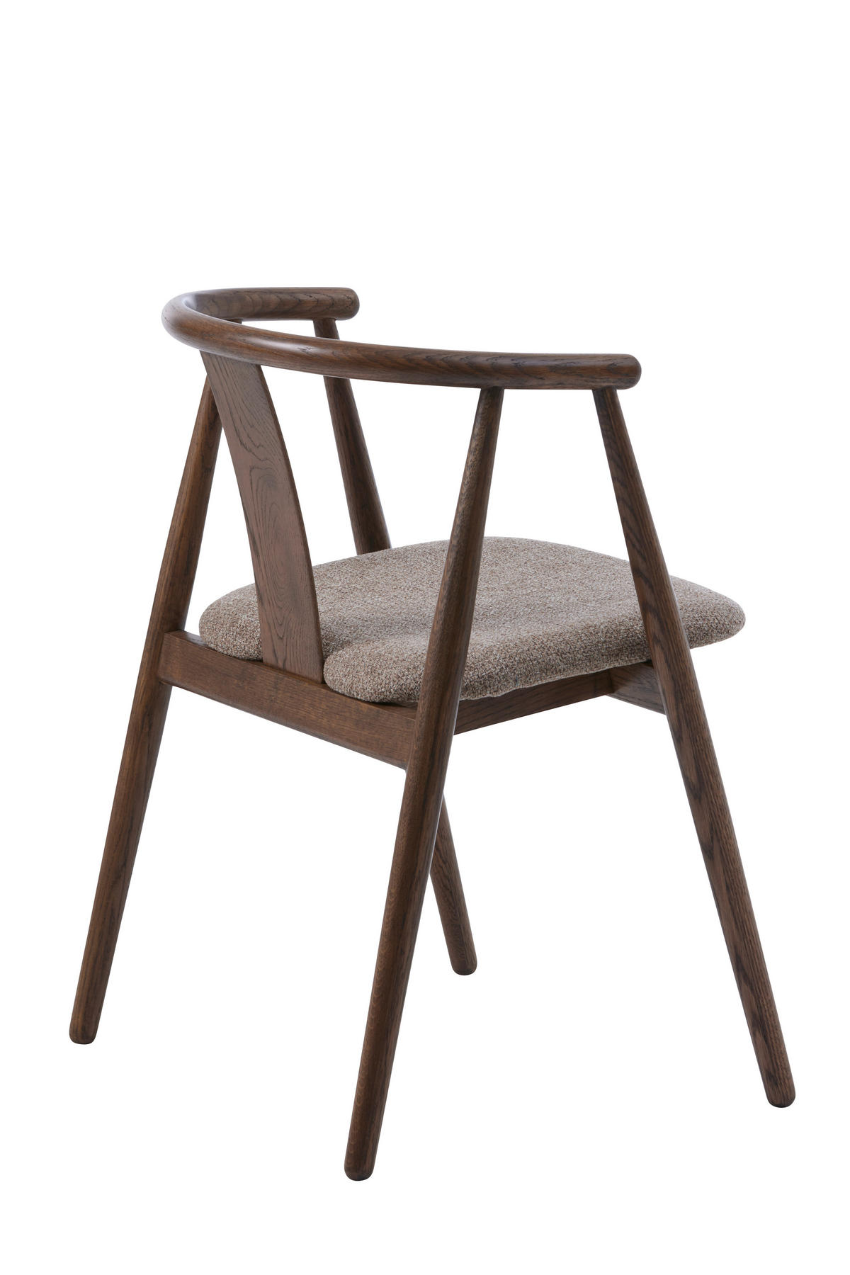 ARMLEHNSTUHL  in Webstoff  - Eiche dunkel/Naturfarben, Basics, Holz/Textil (59/76,6/52cm) - Boxxx