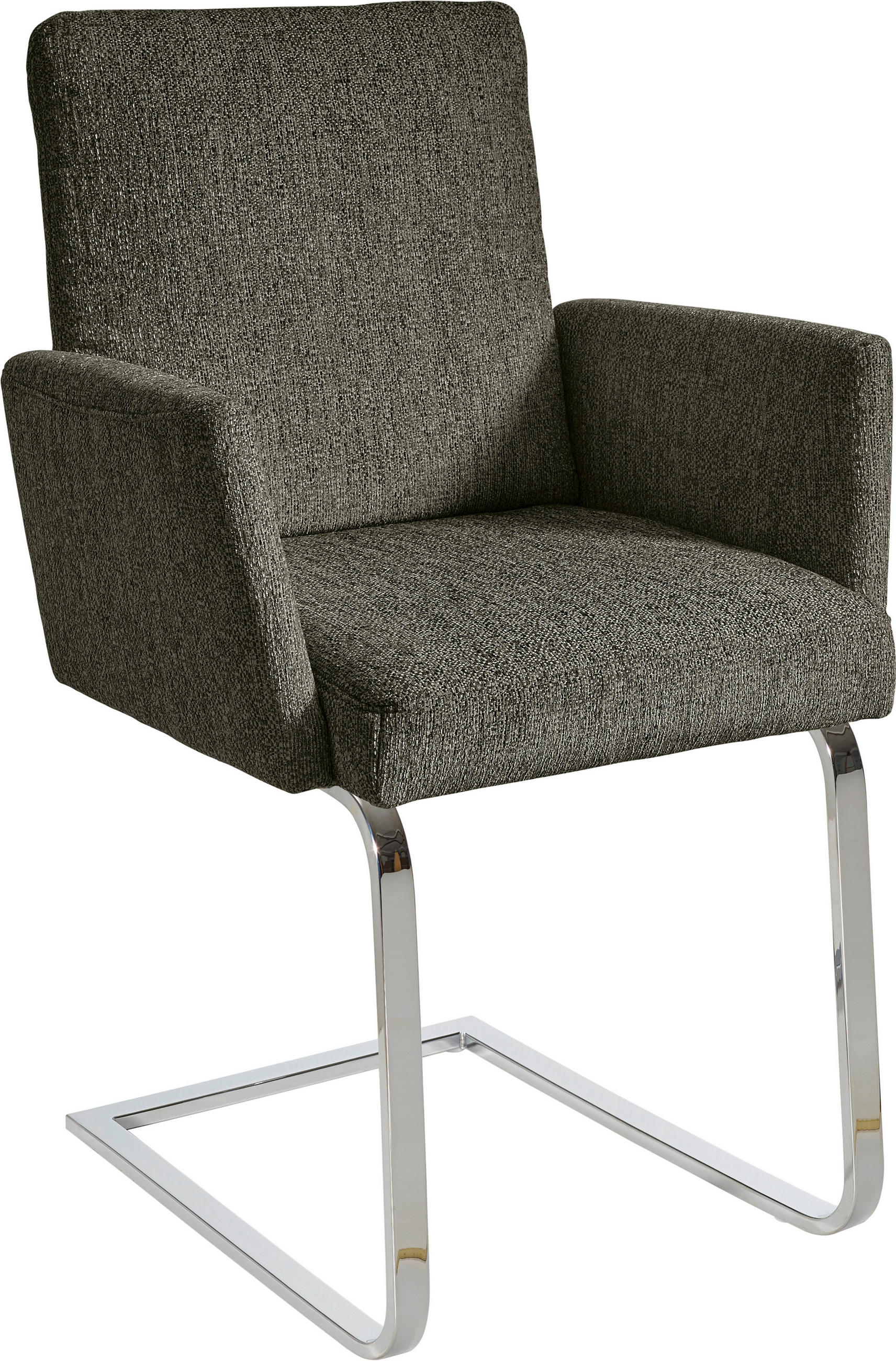 ARMLEHNSTUHL  in Stahl Flachgewebe  - Chromfarben/Grün, Design, Textil/Metall (60/92/60cm) - Dieter Knoll