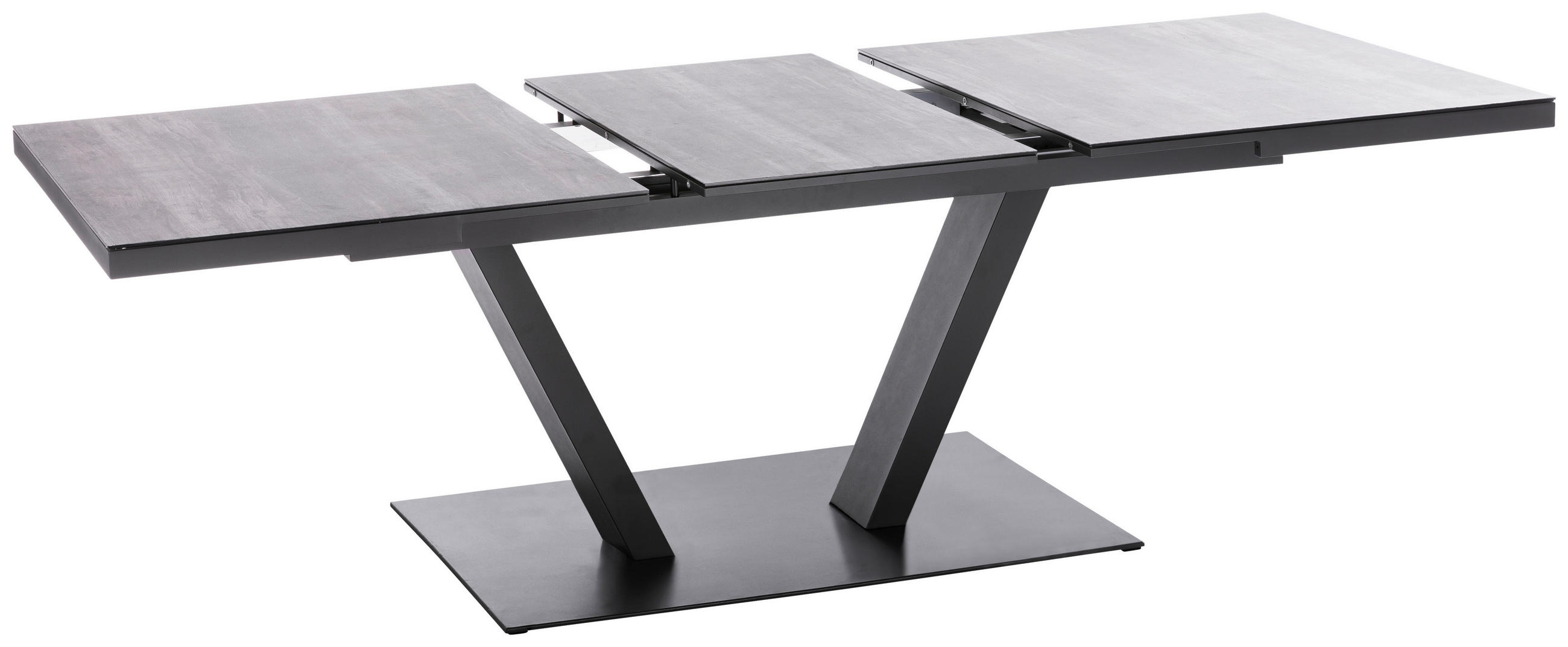 GARTENTISCHGRUPPE beschichtet Aluminium  - Anthrazit/Schwarz, Basics, Glas/Textil