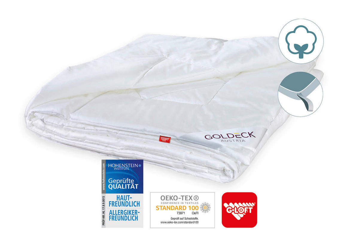 SOMMERDECKE 220/240 cm  - Weiß, Basics, Textil (220/240cm) - Goldeck Austria