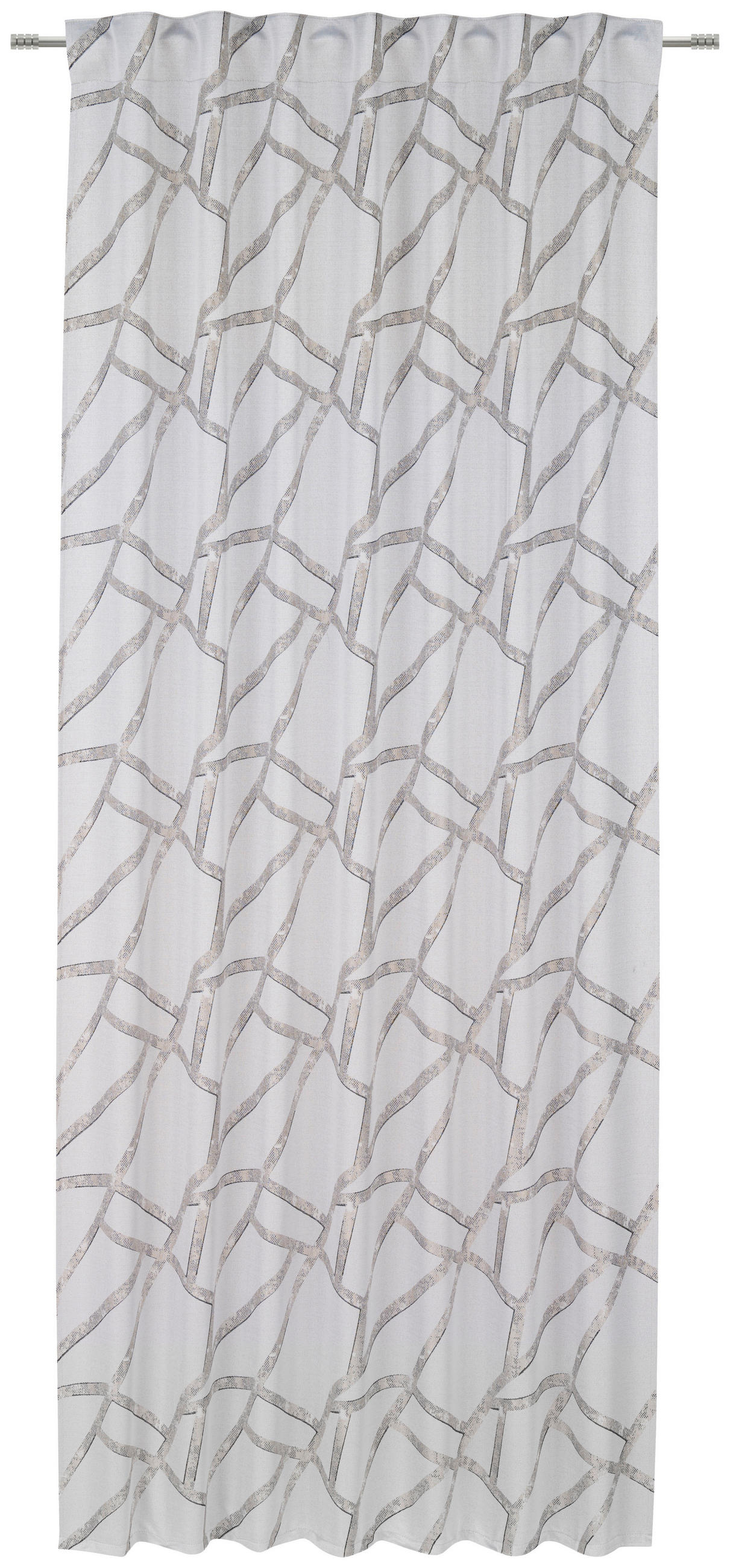 HOTOVÝ ZÁVĚS, neprůsvitné, 140/245 cm - barvy stříbra, Design, textil (140/245cm) - Esposa