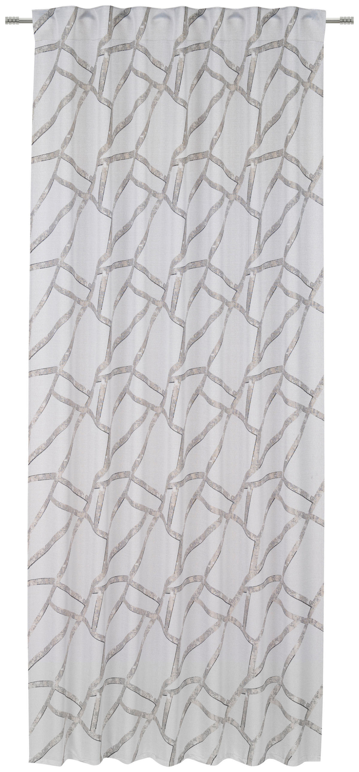 HOTOVÝ ZÁVES, nepriehľadné, 140/245 cm - strieborná, Design, textil (140/245cm) - Esposa