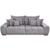 BIGSOFA Flachgewebe Grau  - Schwarz/Grau, KONVENTIONELL, Holz/Textil (280/67/120cm) - Carryhome