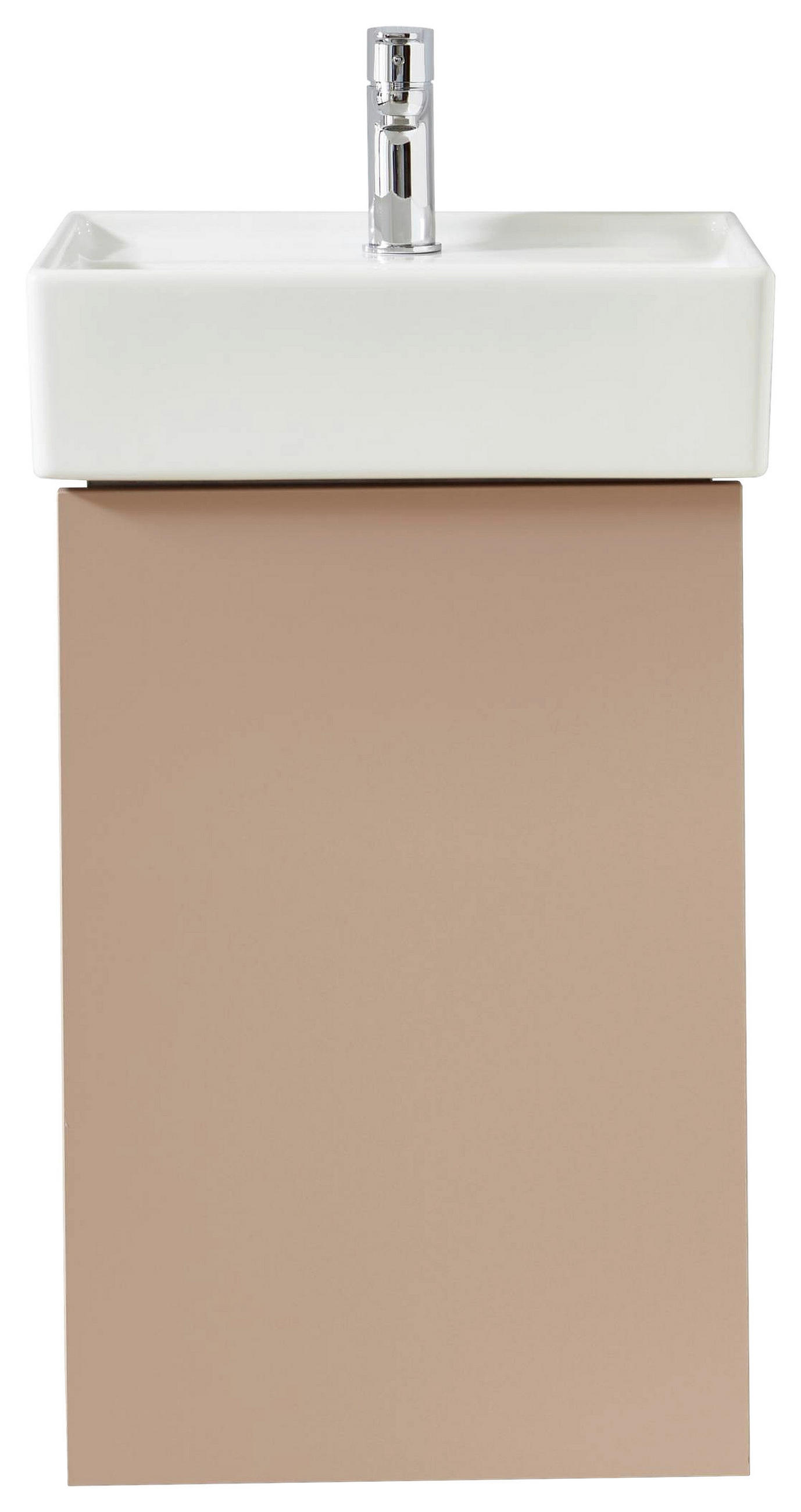 WASCHTISCHKOMBI 40 cm  - Koralle/Schwarz, MODERN, Keramik/Holzwerkstoff (40cm) - Celina Home