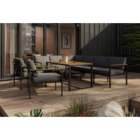 DINING-LOUNGESET   - Grau/Akaziefarben, Modern, Holz/Textil (260/205cm) - Ambia Garden