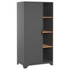  KINDERKLEIDERSCHRANK Leaf Graphitfarben  - Graphitfarben, MODERN, Holzwerkstoff (88,5/179,5/52cm) - MID.YOU