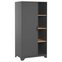  KINDERKLEIDERSCHRANK Leaf Graphitfarben  - Graphitfarben, MODERN, Holzwerkstoff (88,5/179,5/52cm) - MID.YOU