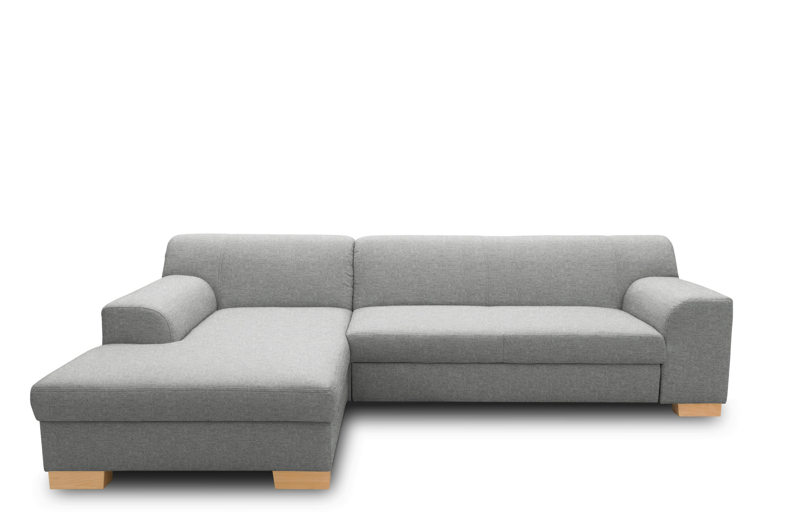 ECKSOFA TINOS Silberfarben Webstoff  - Beige/Silberfarben, Basics, Textil (273/157cm) - MID.YOU