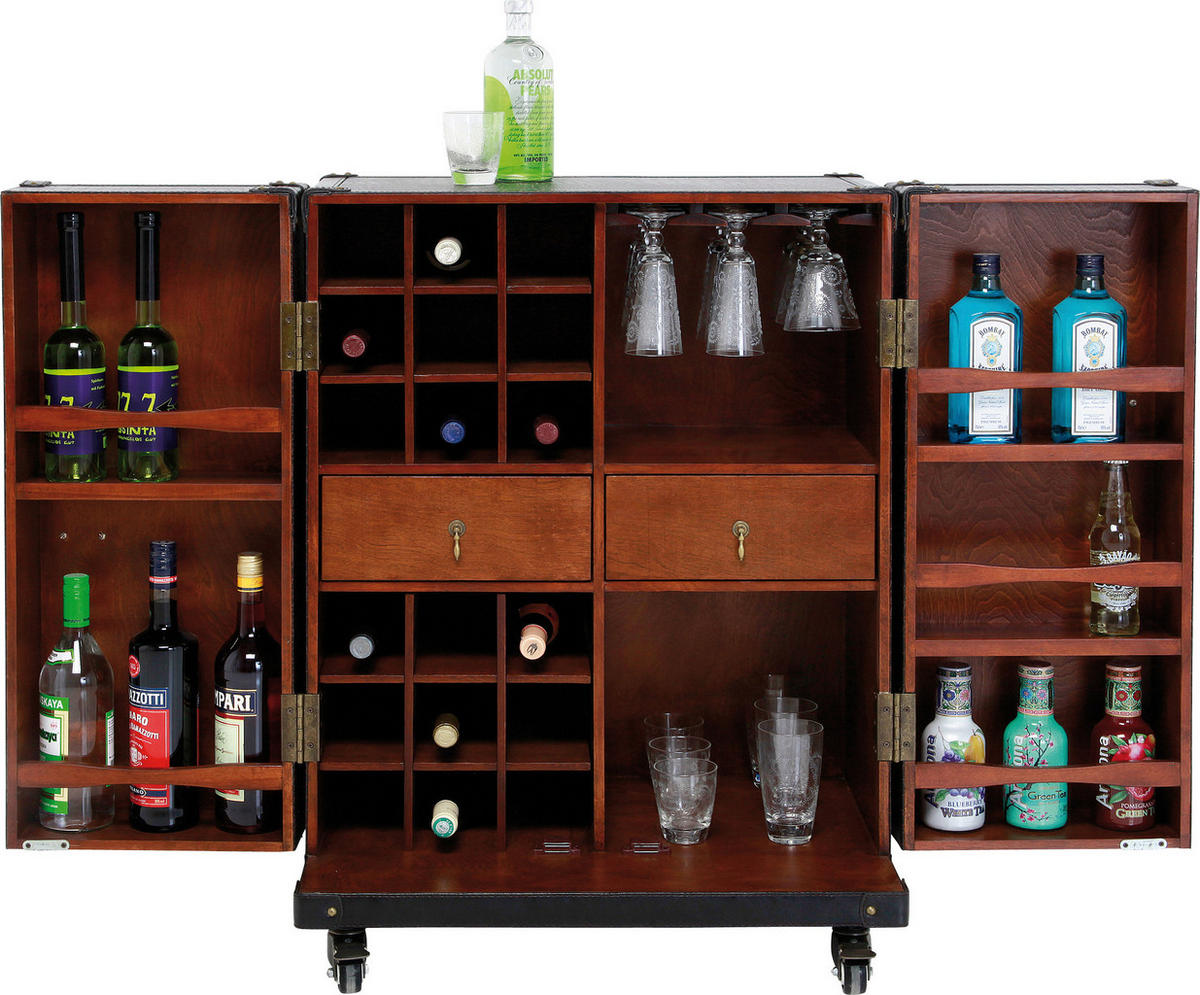 BARSCHRANK Braun, Schwarz  - Schwarz/Braun, Trend, Holzwerkstoff/Kunststoff (66/83/44,5cm) - Kare-Design