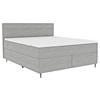 BOXSPRINGBETT 180/200 cm  in Hellgrau  - Hellgrau/Schwarz, Konventionell, Textil/Metall (180/200cm) - Carryhome