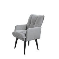 STOLICA S NASLONOM ZA RUKE  srebrne boje  drvo, tekstil, drvni materijal      - srebrne boje/crna, Moderno, drvni materijal/drvo (75/93/57cm) - Livetastic