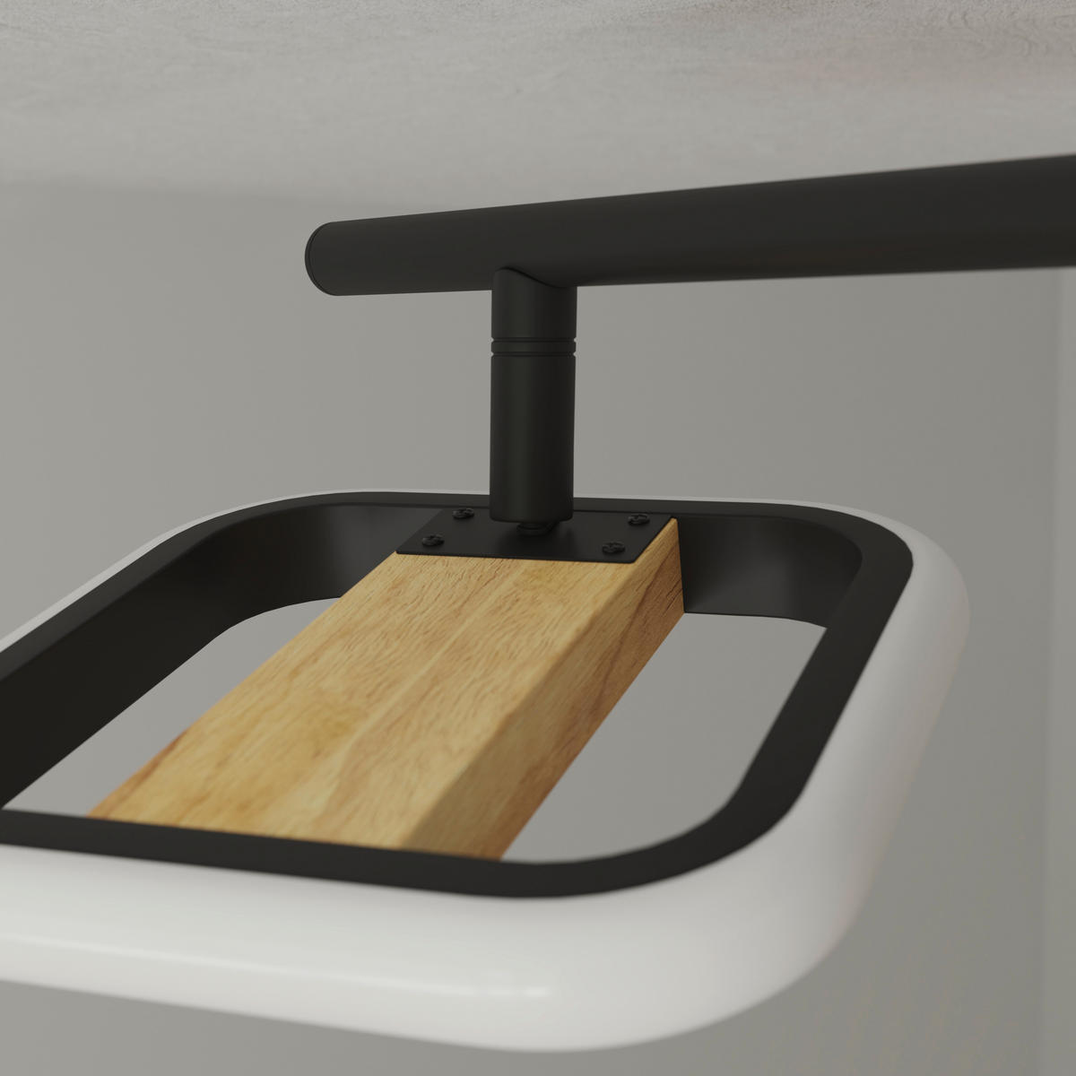 LED-STRAHLER Miriam 55/13,5/12 cm   - Eschefarben/Schwarz, Design, Holz/Kunststoff (55/13,5/12cm) - Novel