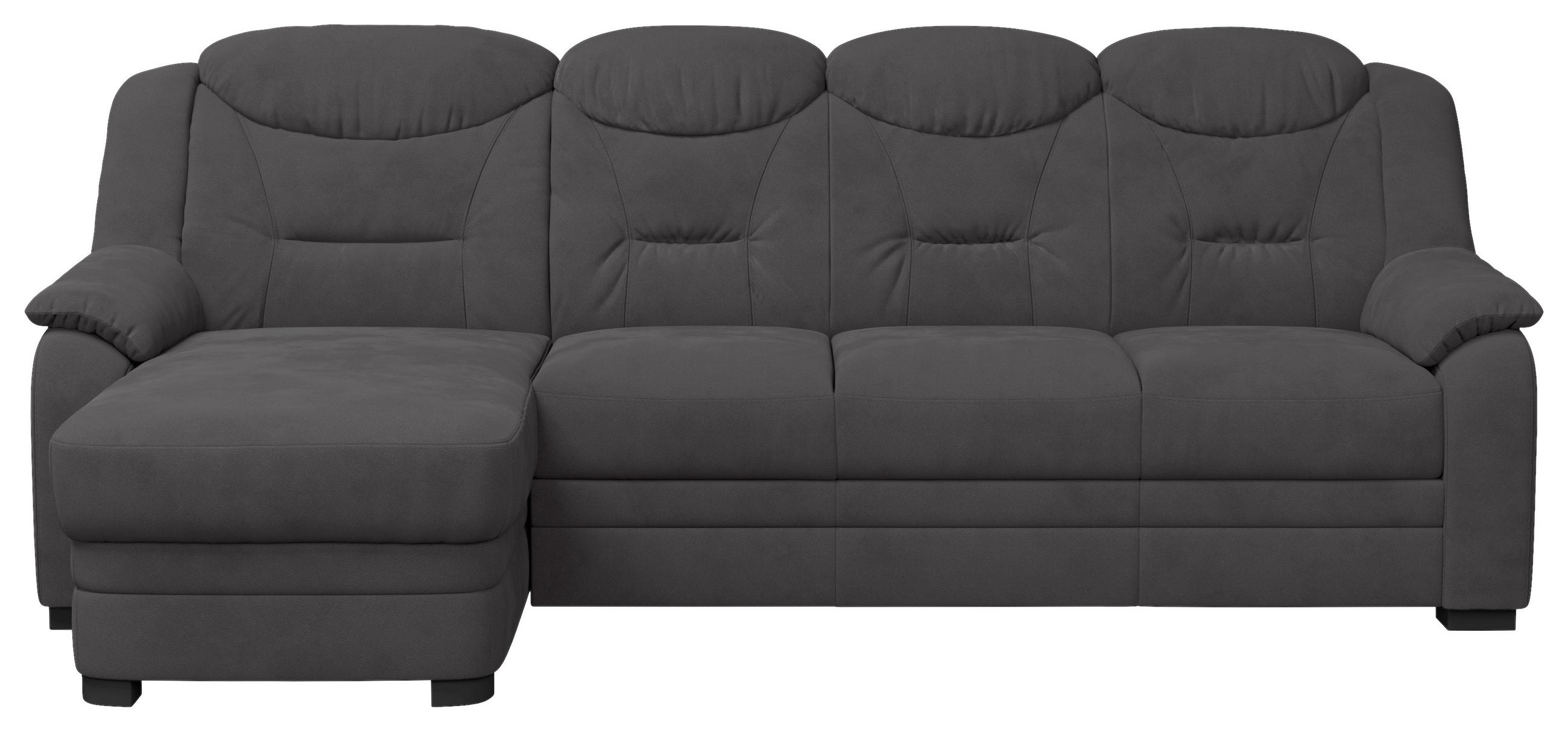 ECKSOFA in Mikrofaser Anthrazit  162/257 cm  - Anthrazit, Basics, Kunststoff/Textil (162/257cm) - MID.YOU