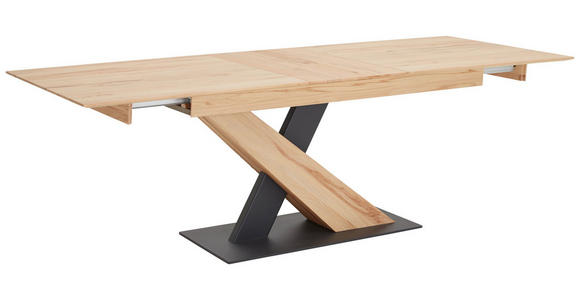 ESSTISCH in Holz, Metall 190/95/76 cm - Anthrazit/Buchefarben, Natur, Holz/Metall (190/95/76cm) - Valnatura