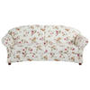 3-SITZER-SOFA Flachgewebe Rot, Weiß  - Rot/Nussbaumfarben, Design, Holz/Textil (202/85/81cm) - Max Winzer