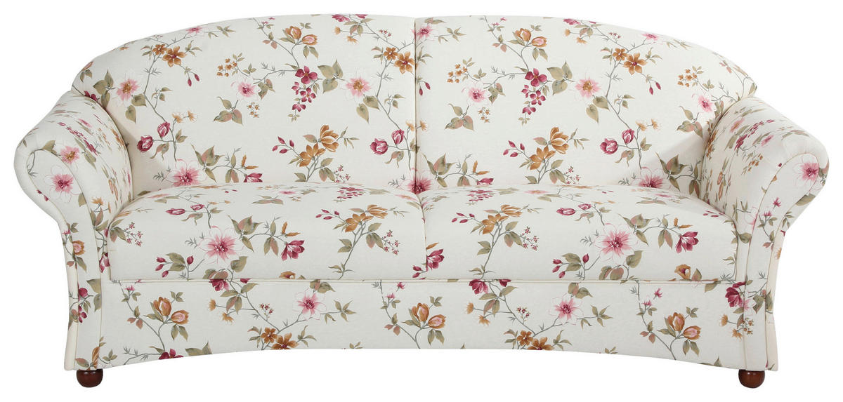 3-SITZER-SOFA in Flachgewebe Rot, Weiss  - Weiss/Rot, Design, Holz/Textil (202/85/81cm) - Max Winzer