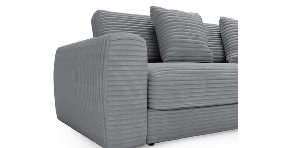 ECKSOFA Dunkelgrau Cord  - Dunkelgrau/Schwarz, MODERN, Kunststoff/Textil (302/182cm) - Carryhome