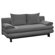 SCHLAFSOFA Cord Grau  - Schwarz/Grau, KONVENTIONELL, Kunststoff/Textil (196/77/92cm) - Carryhome