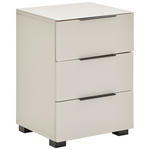 NACHTSCHRANK 45/62/42,3 cm  - Kaschmir/Schwarz, Design, Glas/Holzwerkstoff (45/62/42,3cm) - Novel