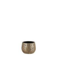 KVETNÍK keramika, 16,5/13 cm - zlatá, Basics, keramika (16,5/13cm)