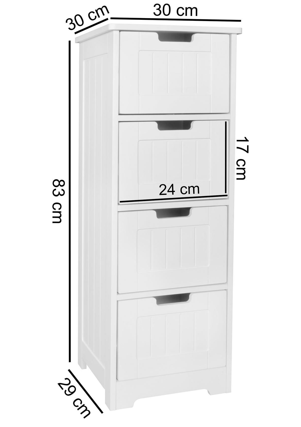 UNTERSCHRANK in   - Weiss, Basics, Holzwerkstoff (30/83/30cm) - MID.YOU
