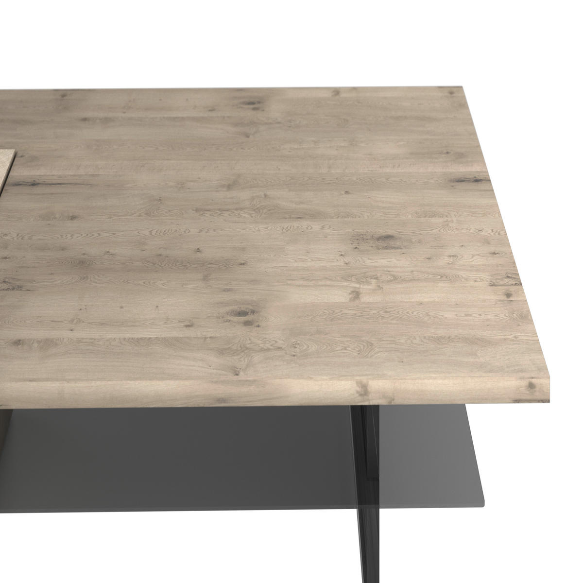 COUCHTISCH Altholz, Eiche furniert ESG, Parsolglas 123,8/75/50 cm rechteckig Grau, Eichefarben  - Eichefarben/Grau, Design, Glas/Holz (123,8/75/50cm) - Voglauer