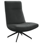 SESSEL in Echtleder Grau  - Schwarz/Grau, MODERN, Leder/Metall (74/105/92cm) - Johann Jakob