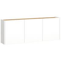 SCHUHSCHRANK GW-Libbiano 138/52/25 cm  - Weiss/Eichefarben, Design, Holzwerkstoff (138/52/25cm)