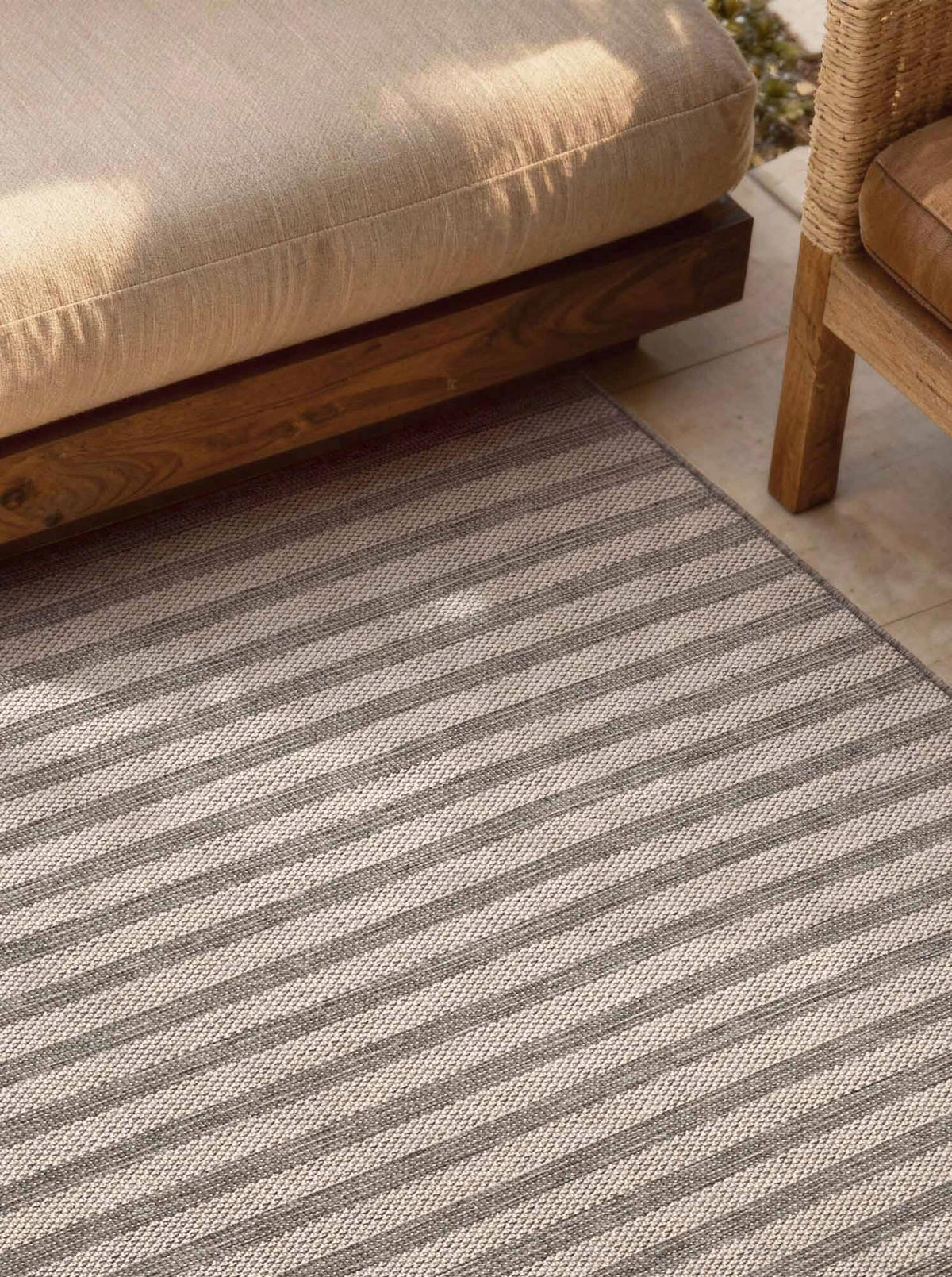 FLACHWEBETEPPICH 120/170 cm Haringey Grau, Weiß  - Weiß/Grau, Design, Kunststoff (120/170cm)