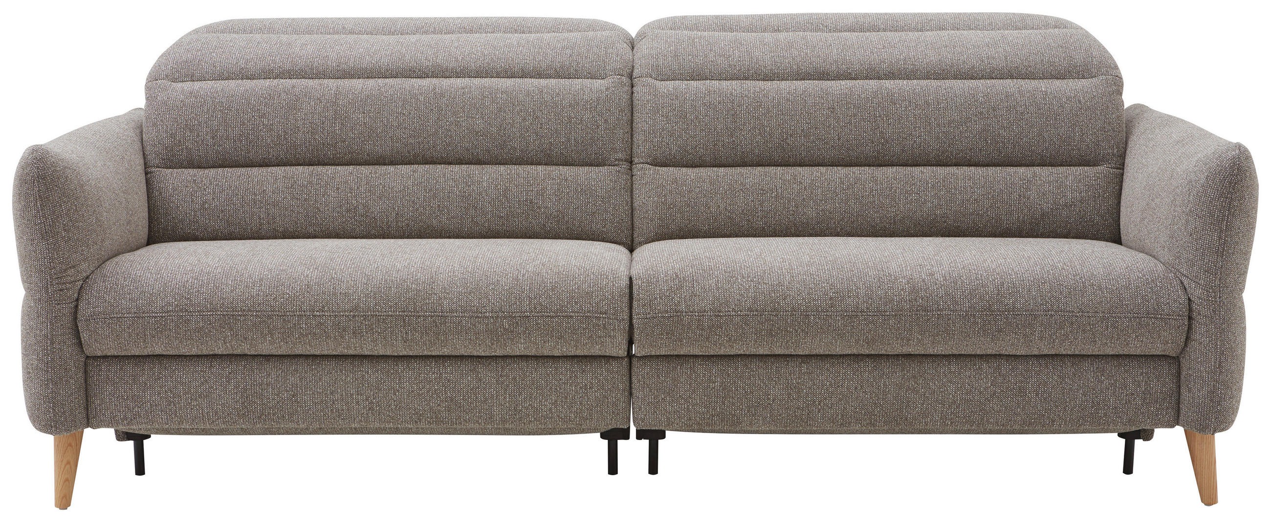 DVOUMÍSTNÁ POHOVKA, textil, šedobéžová - šedobéžová/dub bianco, Design, dřevo/textil (234-262/85-106/98-112cm) - Dieter Knoll