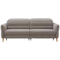 2-SITZER-SOFA in Webstoff Greige  - Eiche Bianco/Greige, Design, Holz/Textil (234-262/85-106/98-112cm) - Dieter Knoll