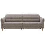 2-SITZER-SOFA in Webstoff Greige  - Eiche Bianco/Greige, Design, Holz/Textil (234-262/85-106/98-112cm) - Dieter Knoll