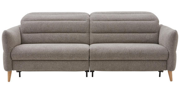 2-SITZER-SOFA Webstoff Greige  - Eiche Bianco/Greige, Design, Holz/Textil (234-262/85-106/98-112cm) - Dieter Knoll