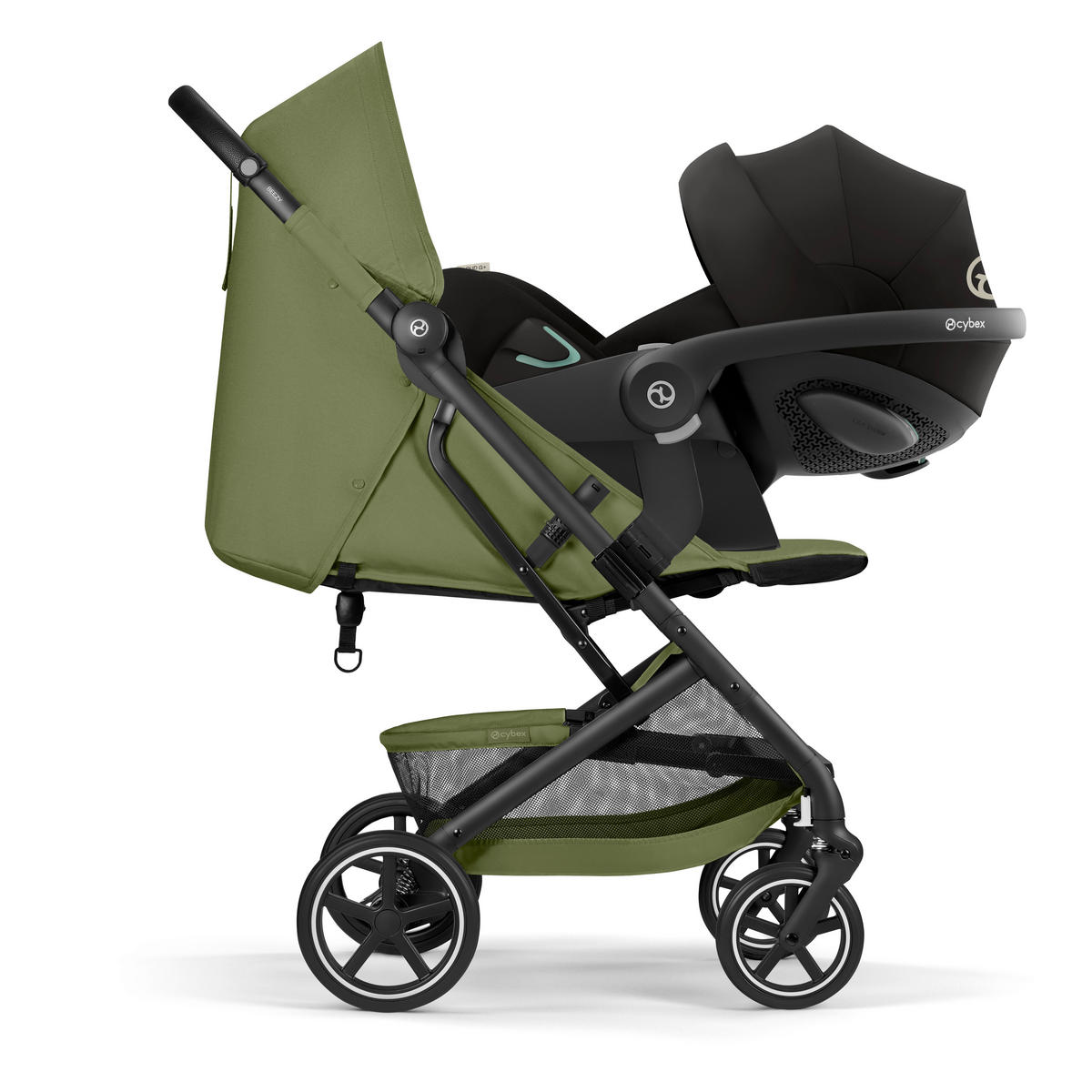 BUGGY BEEZY BLK  - Dunkelgrün/Schwarz, Basics, Kunststoff/Textil (82/45,5/107cm) - cybex GOLD