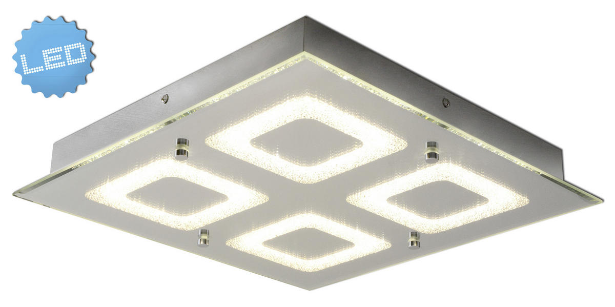 LED-DECKENLEUCHTE   - Chromfarben, Basics, Glas/Metall (5,8cm) - Näve