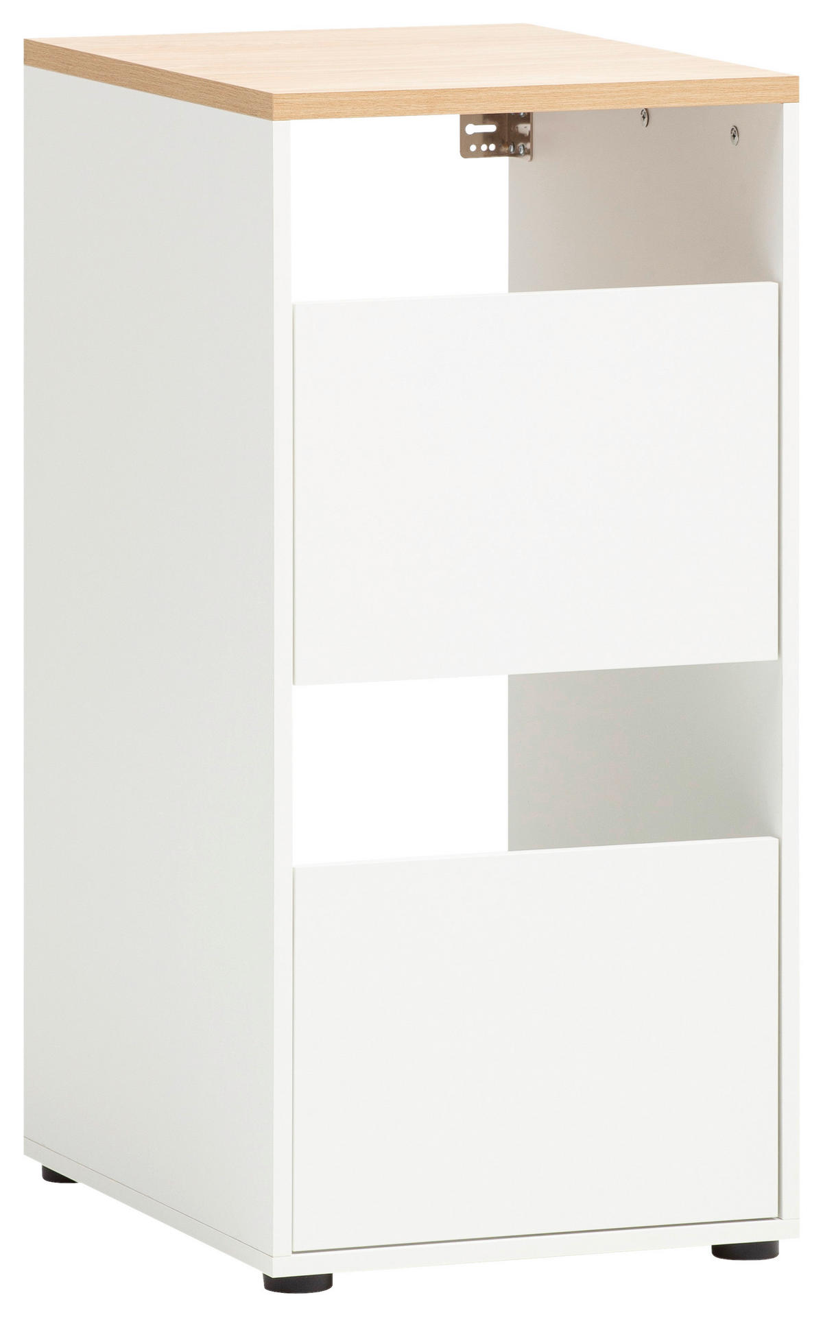 MEHRZWECKSCHRANK 45,1/95,8/60 cm  in Weiß, Eichefarben  - Eichefarben/Schwarz, MODERN, Holzwerkstoff/Kunststoff (45,1/95,8/60cm) - MID.YOU