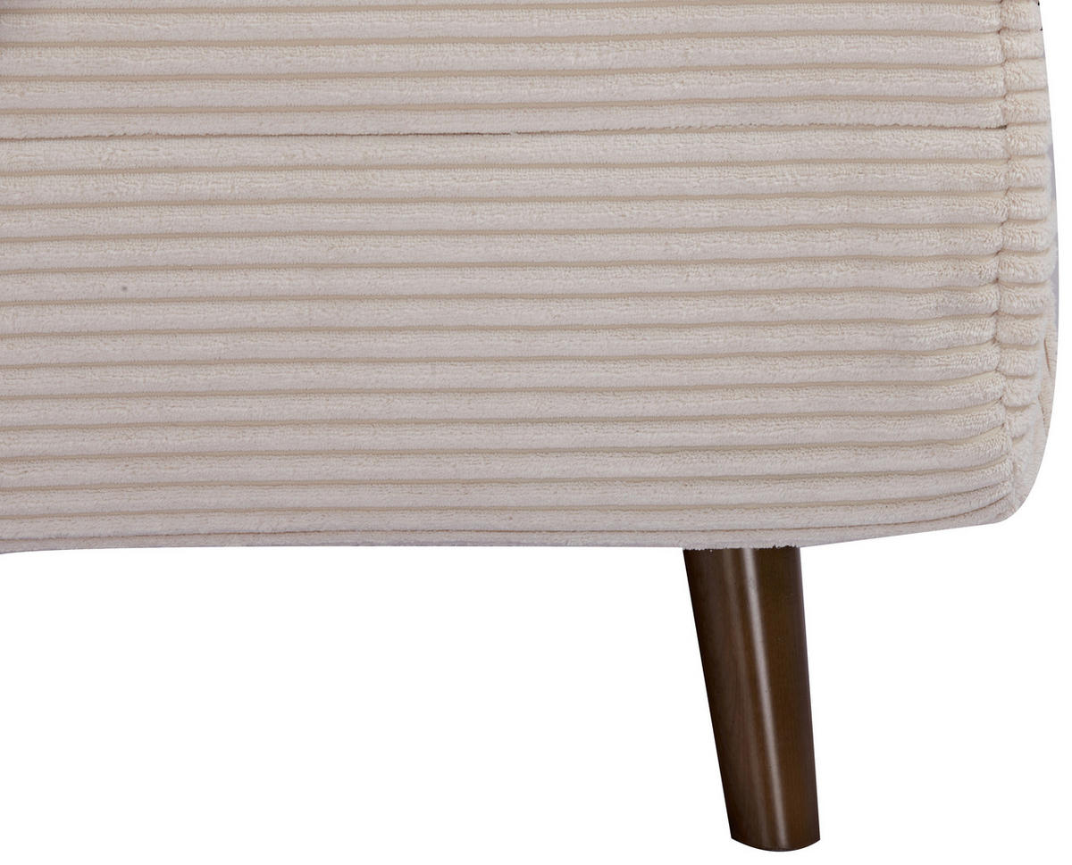 SCHLAFSESSEL Cord Creme    - Hellbraun/Creme, MODERN, Holz/Textil (107/82/91cm) - Livetastic