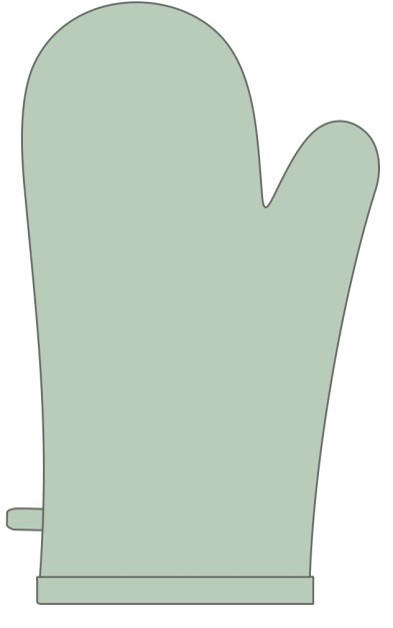 KUCHYNSKÁ CHŇAPKA  - zelená, textil (18/32cm) - Esposa