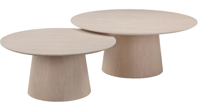 SOFFBORD i trä 100/100/42 cm  - ek Bianco, Design, trä (100/100/42cm) - Best Price