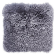 Schaffell Sitzkissen Grau 34/34 cm - Grau, Natur, Fell (34/34cm) - Ambia Home