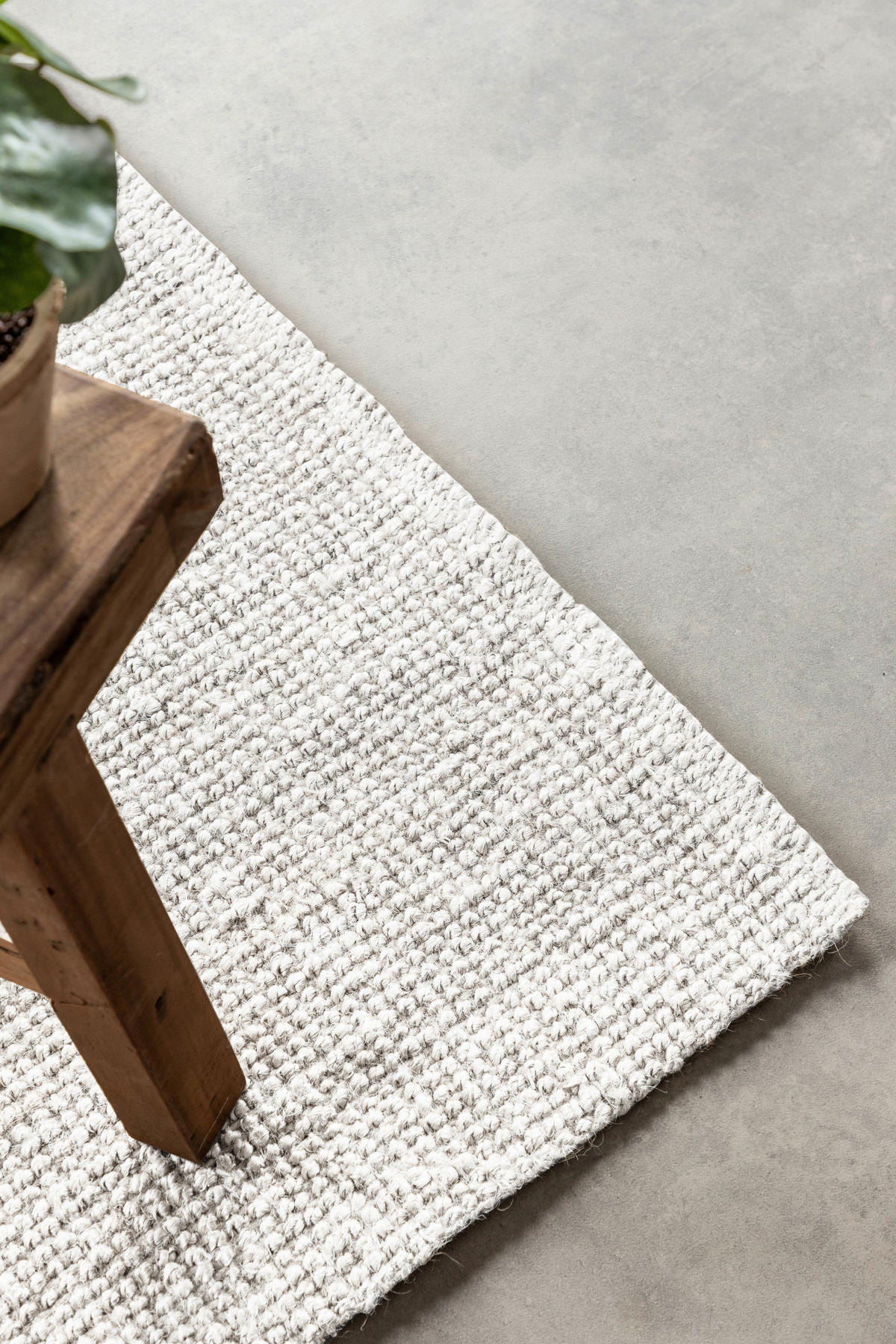 JUTETEPPICH 80/200 cm Bouclé Weiß rechteckig  - Weiß, Basics, Textil (80/200cm) - Hanse Home