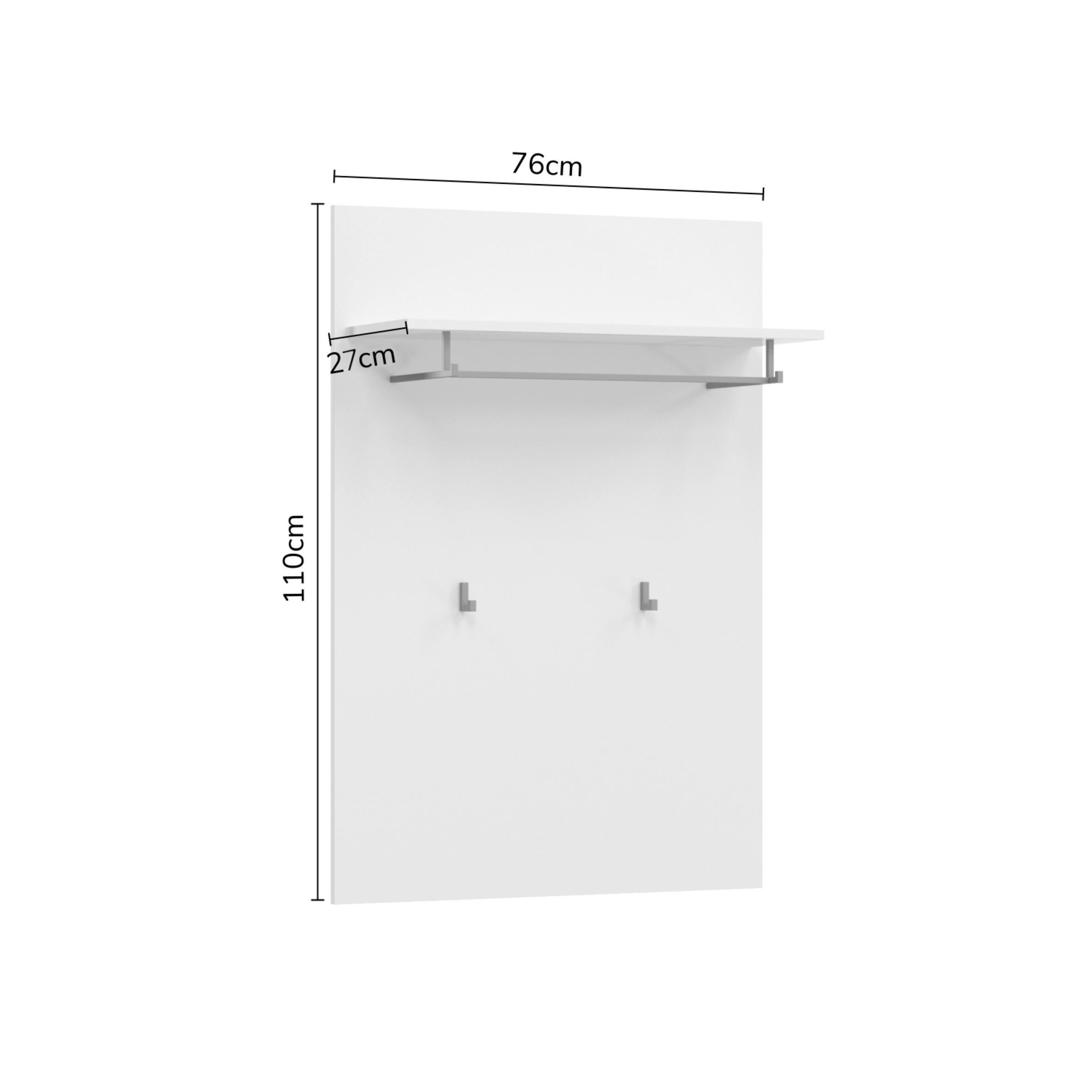 GARDEROBENPANEEL  in 76/110/27 cm  - KONVENTIONELL, Holzwerkstoff (76/110/27cm) - MID.YOU