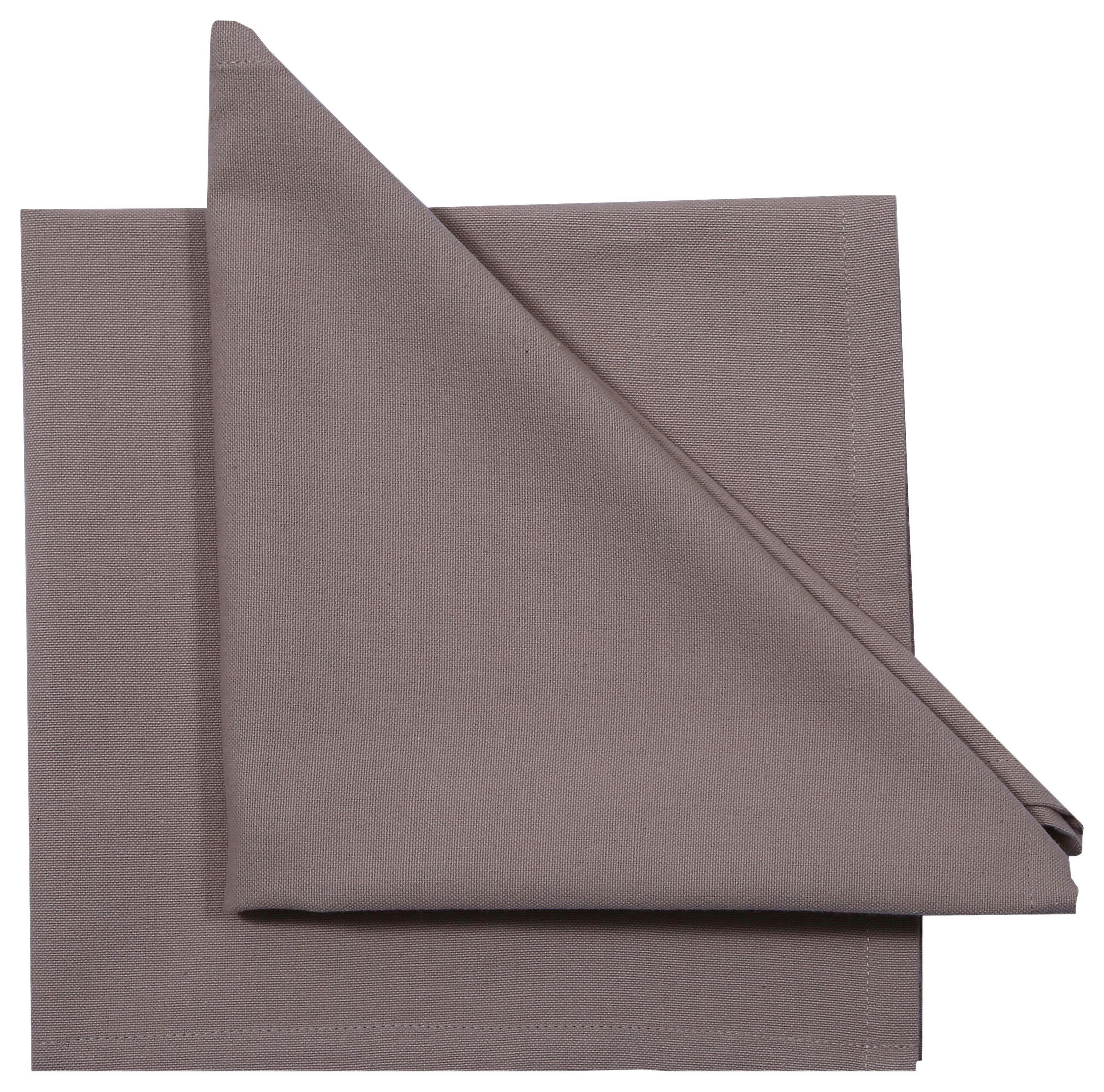 SERVIETTE  45/45 cm   - Taupe, Basics, Textil (45/45cm) - Novel