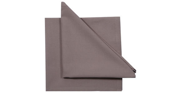 SERVIETTE  45/45 cm   - Taupe, Basics, Textil (45/45cm) - Novel