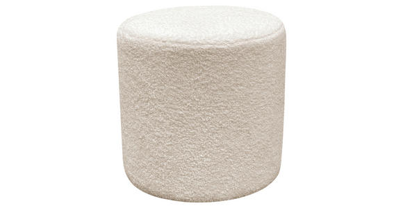 HOCKER in Textil, Holzwerkstoff Beige - Beige/Weiß, Trend, Holzwerkstoff/Kunststoff (35/35/36cm) - Novel