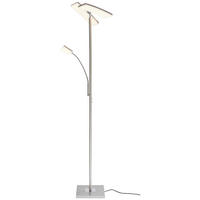 STOJACIA LED LAMPA, 62/61/196 cm - strieborná, Design, kov/plast (62/61/196cm)