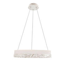 LED-PENDELLEUCHTE Frozi 50/50/120 cm  - Transparent/Weiß, Design, Kunststoff/Metall (50/50/120cm)