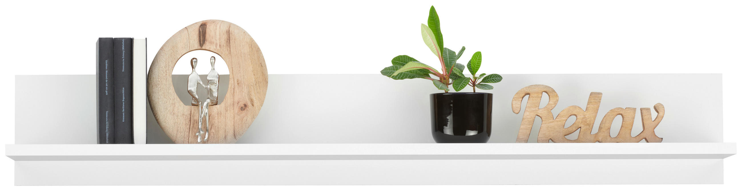 ETAJERĂ DE PERETE 150/22/20 cm  - alb, Modern, material pe bază de lemn (150/22/20cm) - Hom`in