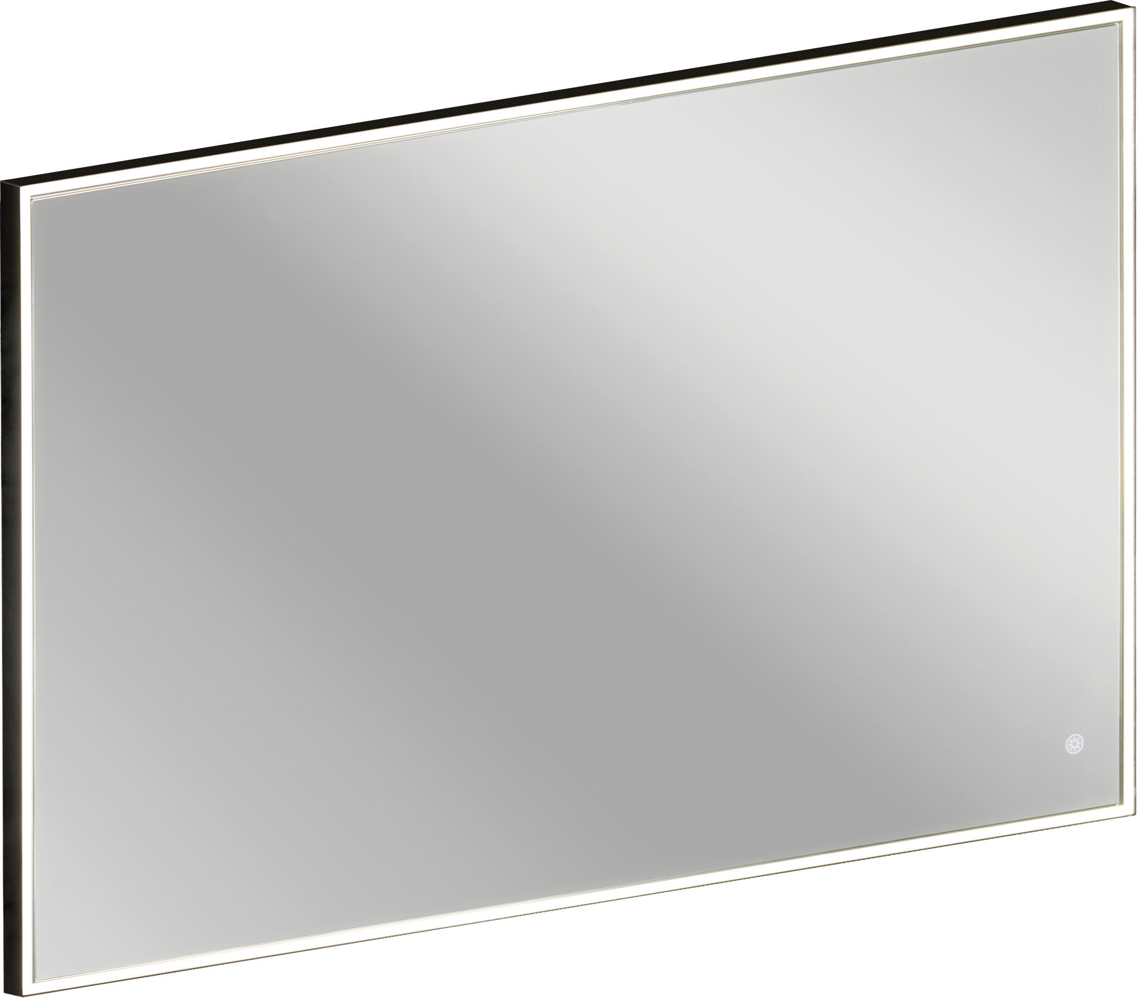 BADEZIMMERSPIEGEL 100/68/3,5 cm  - Schwarz, MODERN, Glas/Kunststoff (100/68/3,5cm) - Voleo